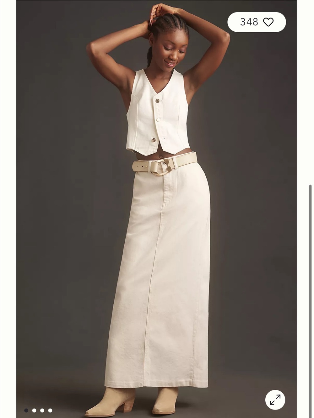 NWT Reformation Myles Denim Maxi Skirt